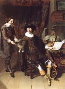 Portrait of Constatijn Huygens and his clerk Thomas De Keyser